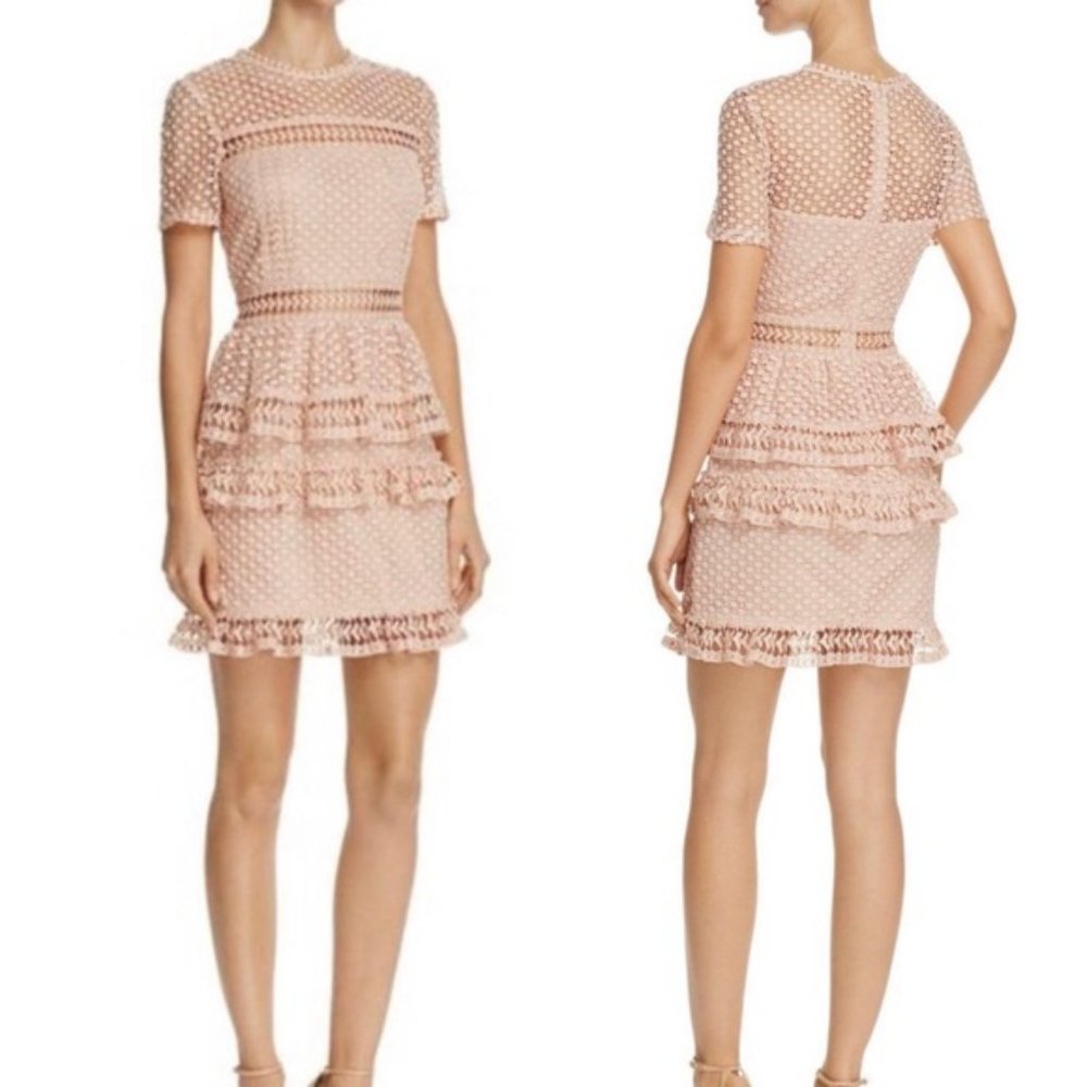 Aqua Polka Dot Ruffle Dress